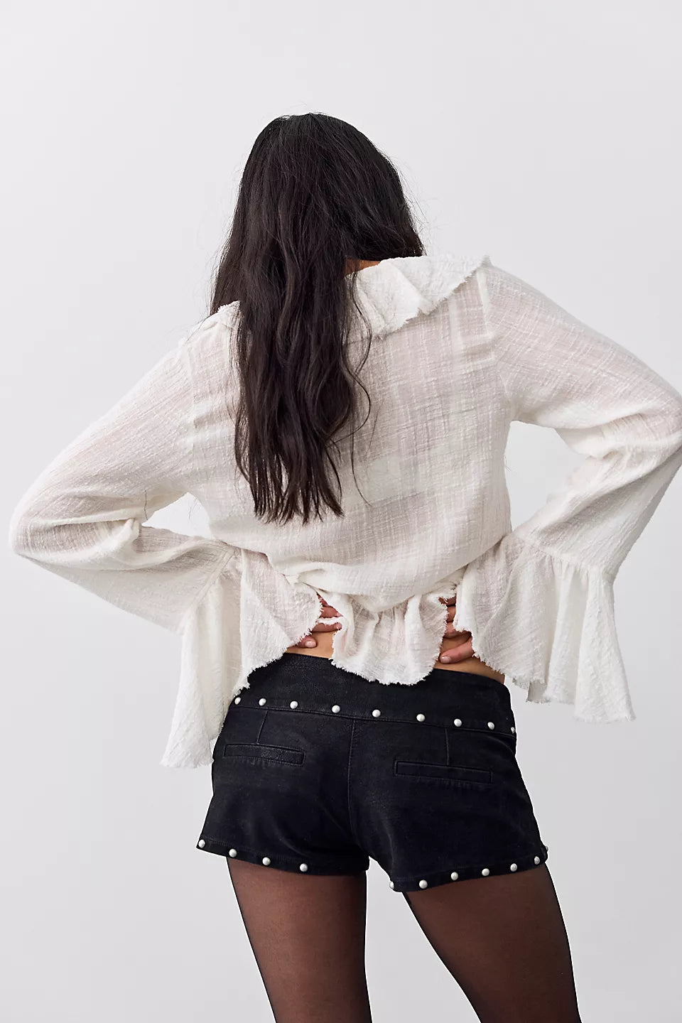 Free People Low Rider Studded Wrap Skort