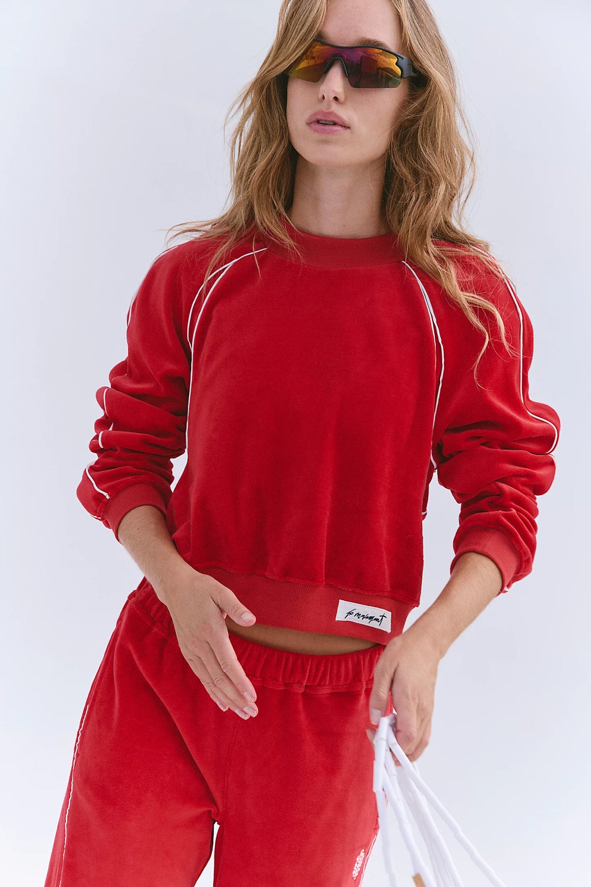 FP Movement Chalet All Day Velour Layer in Candy Apple Combo