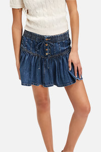Free People Roselle Denim Mini Skirt