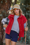 FP Movement Scout It Out Fleece Vest in Cranberry