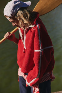 FP Movement Mountain High Half-Zip Fleece in Winterberry Combo
