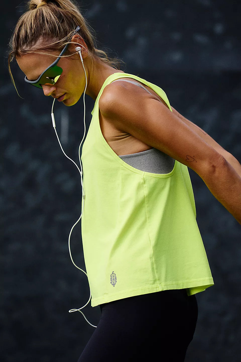 FP Movement Hot Shot Twist Tank in Highlighter Yellow