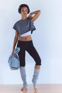 FP Movement Hot Shot Cropped Tee in Vintage Black
