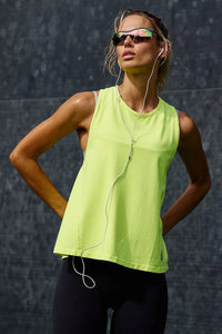 FP Movement Hot Shot Twist Tank in Highlighter Yellow