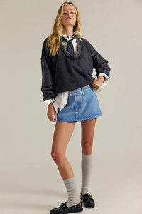 Free People Gallivanting Skort in Oasis Blue