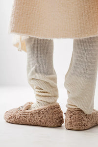 Free People Slumber Party Loafer Slippers in Parchment
