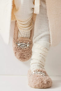Free People Slumber Party Loafer Slippers in Parchment