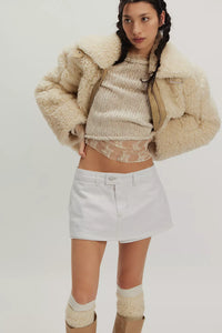 Free People Gallivanting Skort in Optic White