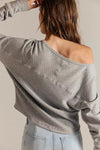 Free People Jess Long Sleeve Top in Heather Grey