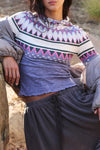 FP Movement Breathe Easy Printed Layer in Plaid Fairisle Graph