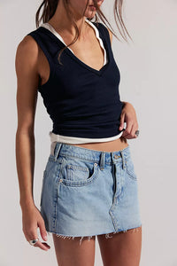 Free People Lainey Low Rise Mini Skirt in Its All Right