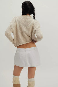 Free People Gallivanting Skort in Optic White