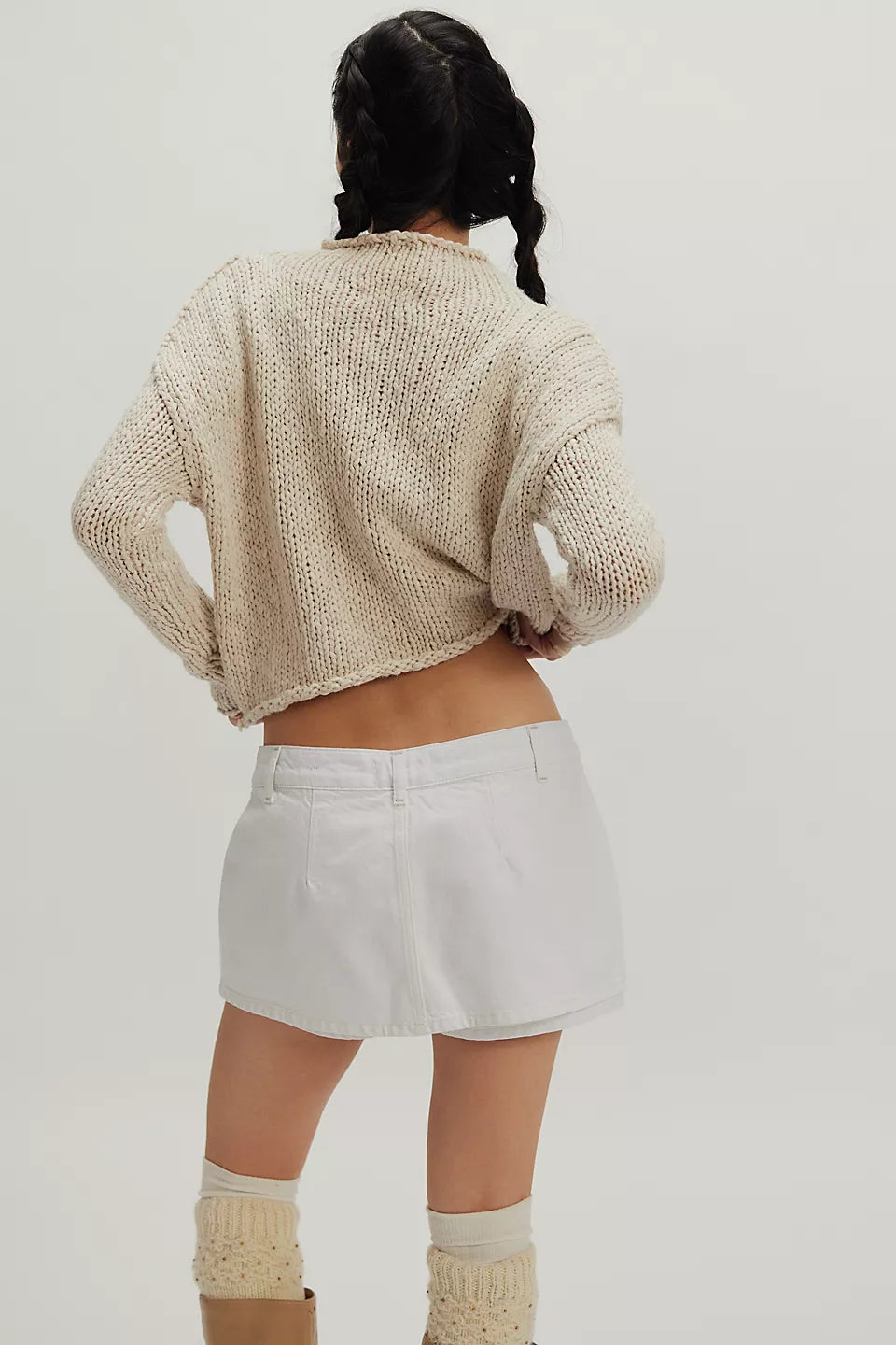 Free People Gallivanting Skort in Optic White