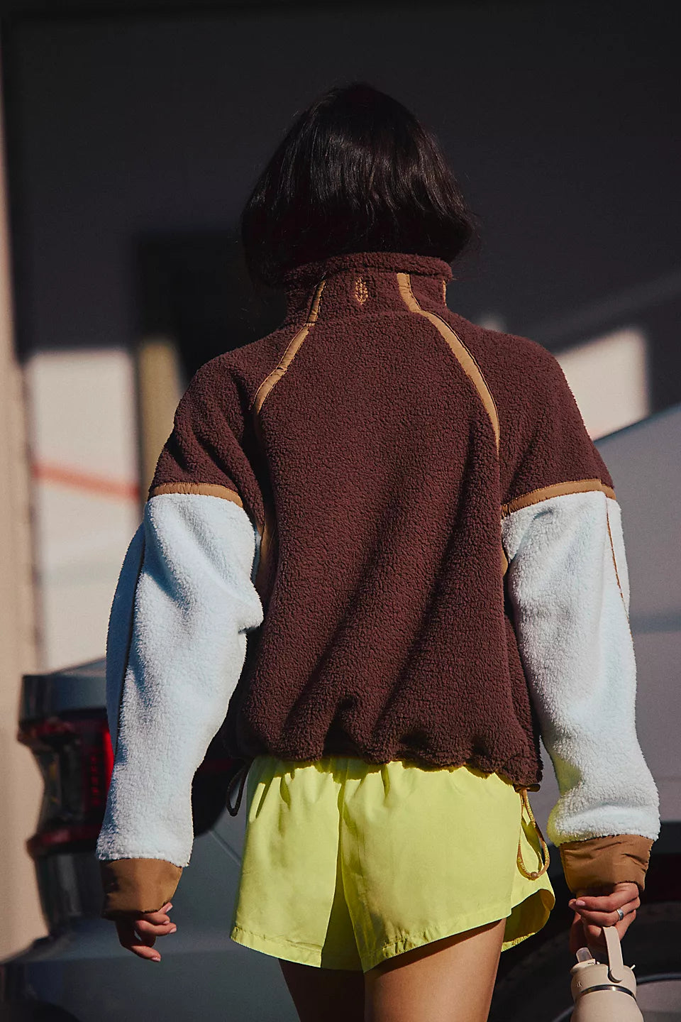 FP Movement Mountain High Colorblock Half Zip Fleece in Cocoa Sky Combo