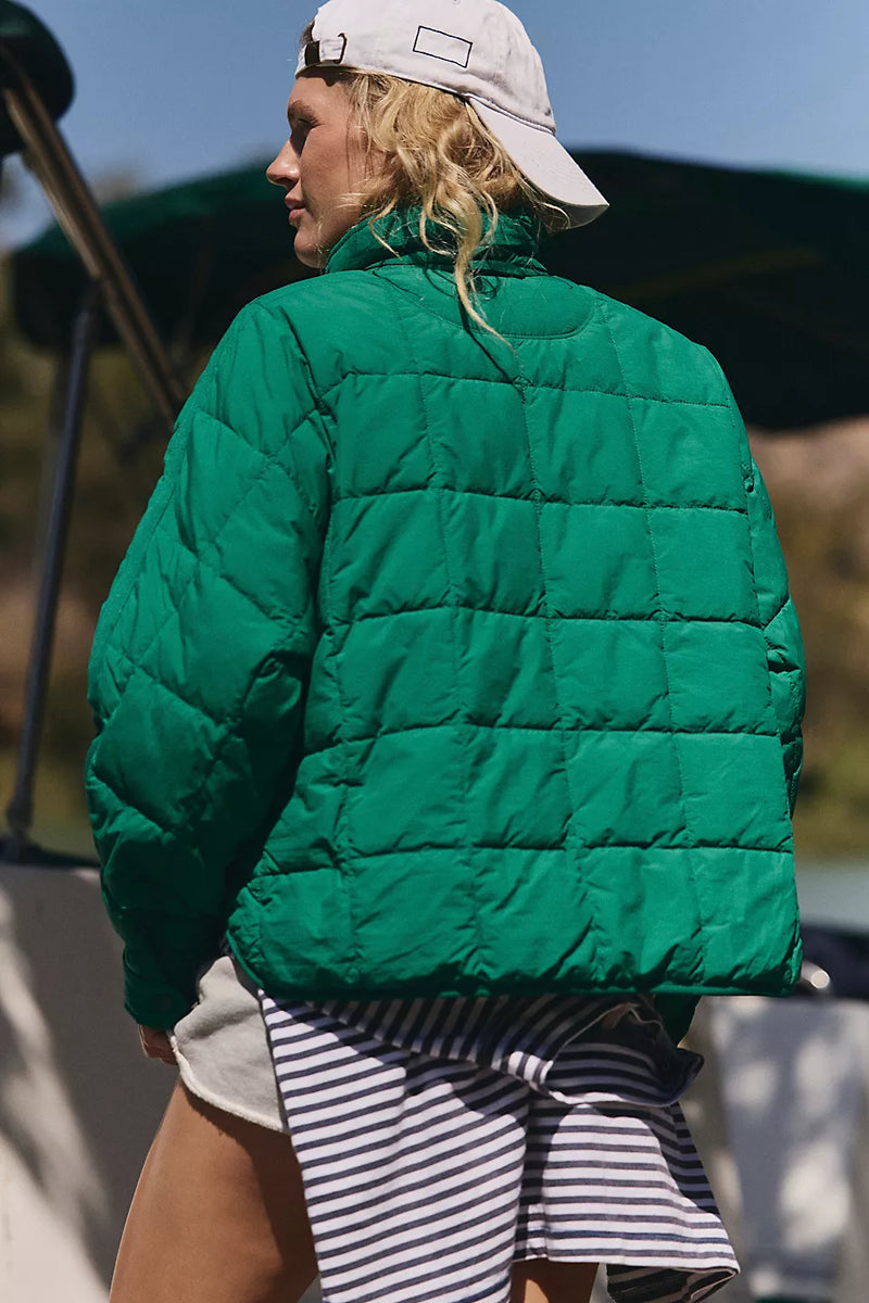 FP Movement Pippa Packable Puffer Jacket in Green Glow