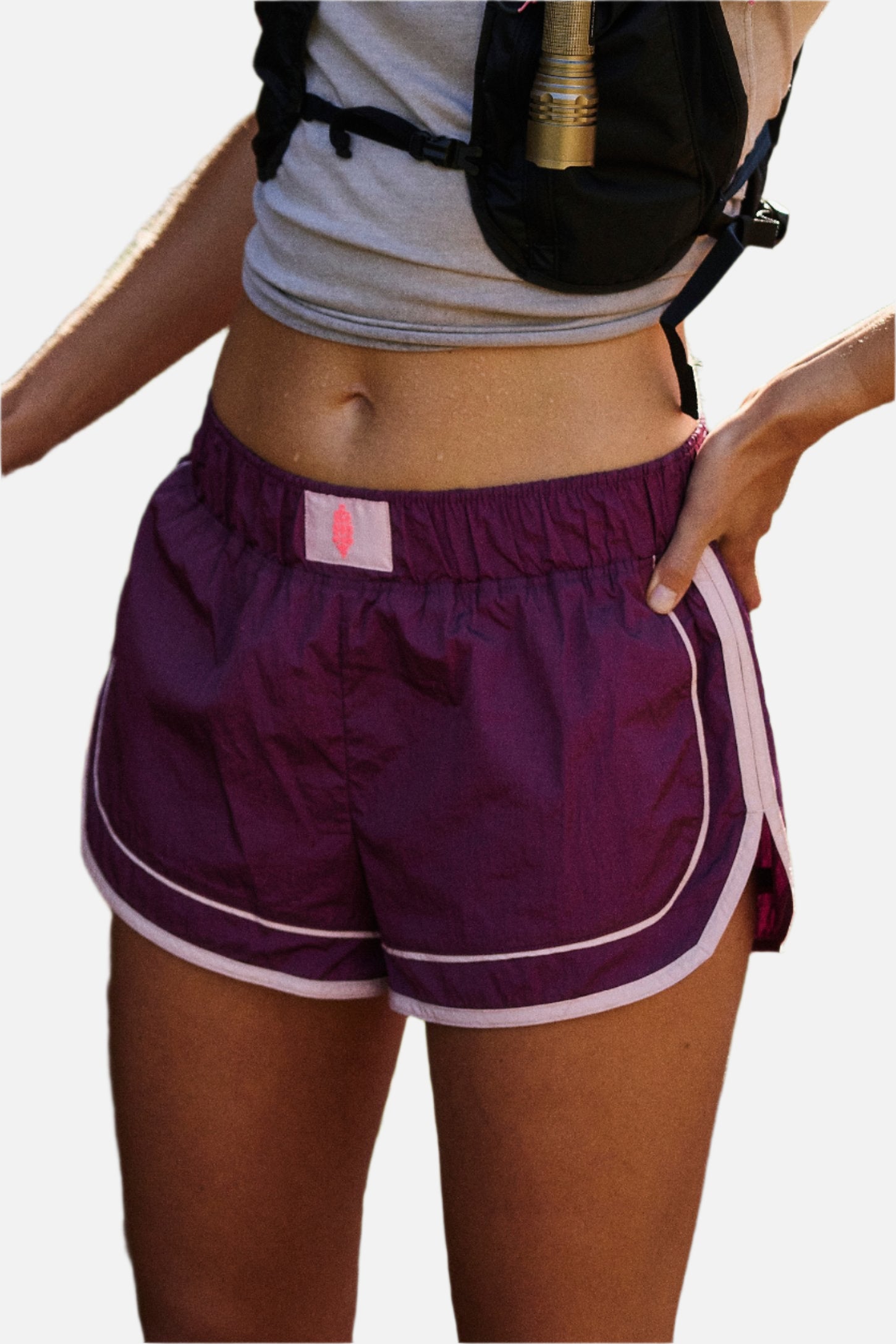 FP Movement Varsity Blues Shorts in Deep Mulberry