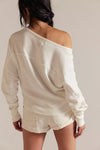Free People Jess Long Sleeve Top in Ivory