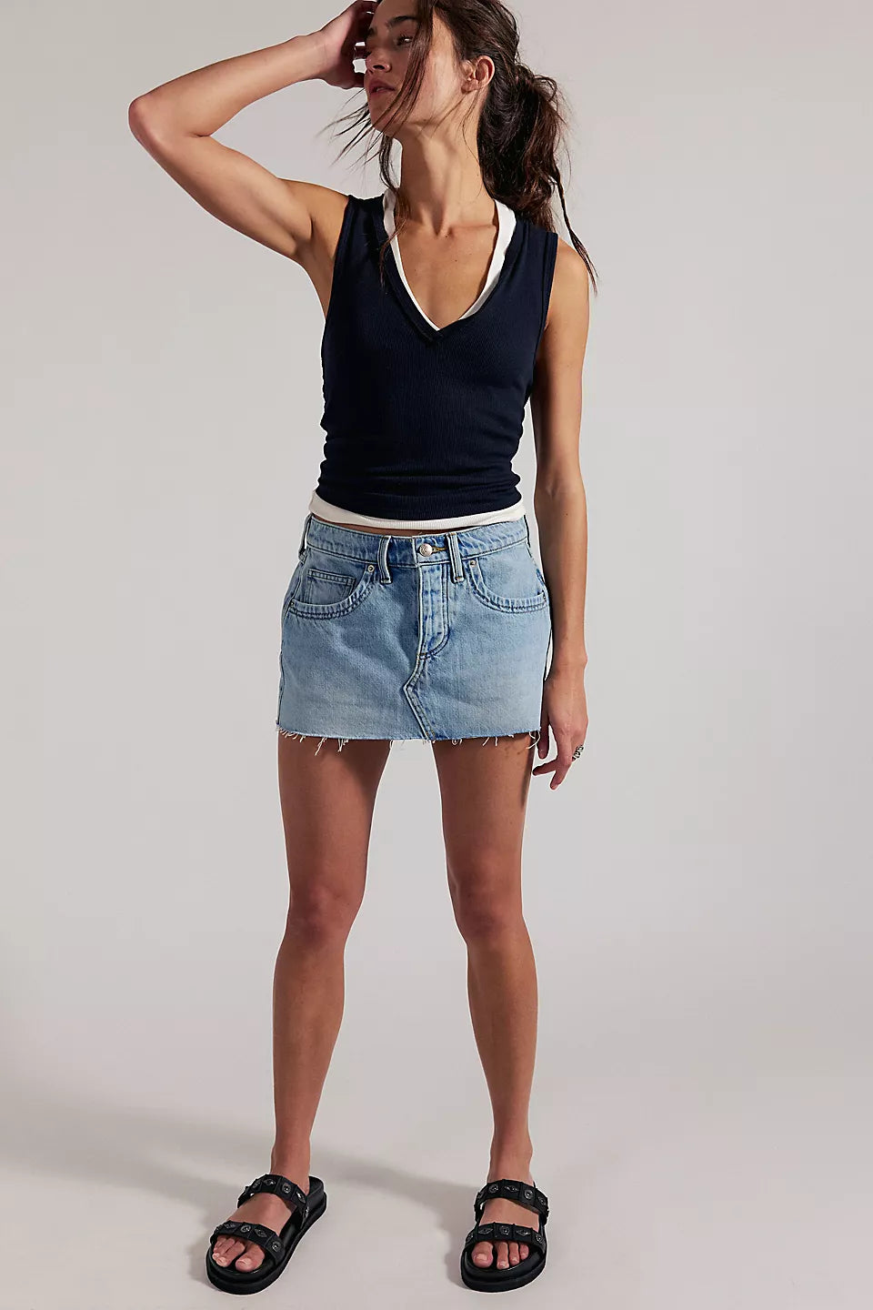 Free People Lainey Low Rise Mini Skirt in Its All Right