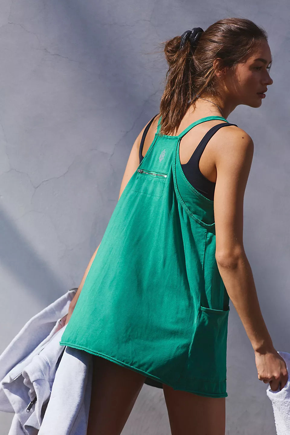 FP Movement Hot Shot Mini Dress in Green Glow