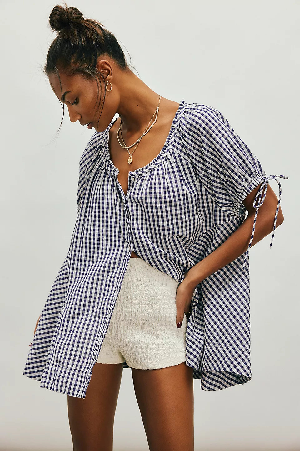 Free People Farley Gingham Tunic