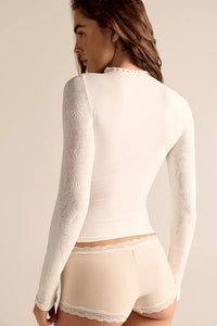 Free People Mixed Feelings Mock Neck Top