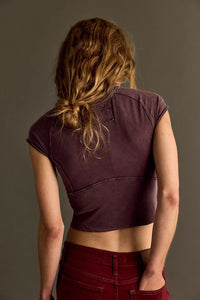 Free People Protagonist Tee in Vintage Grape