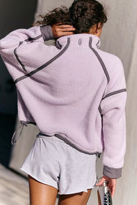 FP Movement Mountain High Half-Zip Fleece In Lilac W Vintage Black