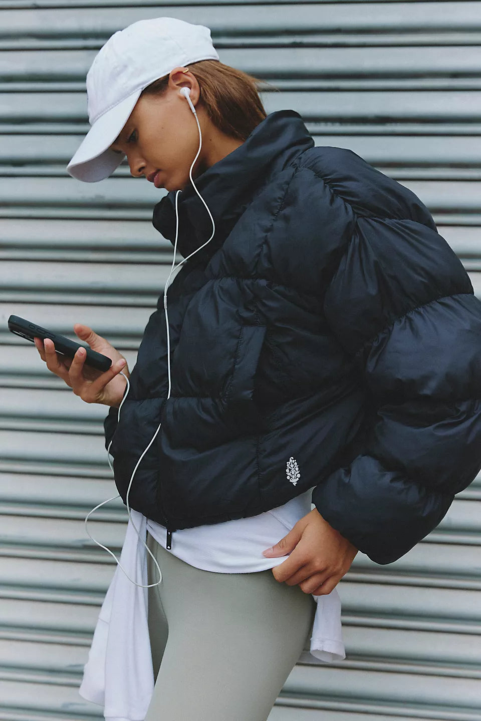 FP Movement In A Bubble Puffer Jacket in Black