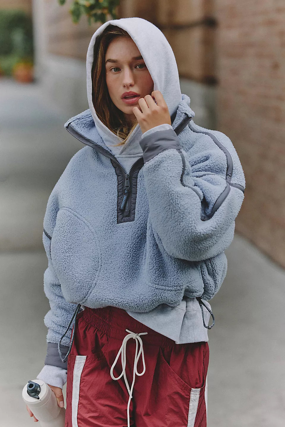 FP Movement Mountain High Half-Zip Fleece in Steel Combo