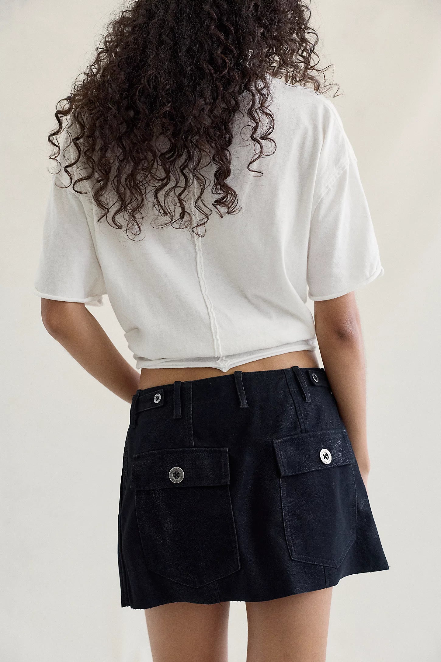 Free People Riverfront Vegan Mini Skirt