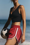 FP Movement Varsity Blues Shorts in Cranberry Combo