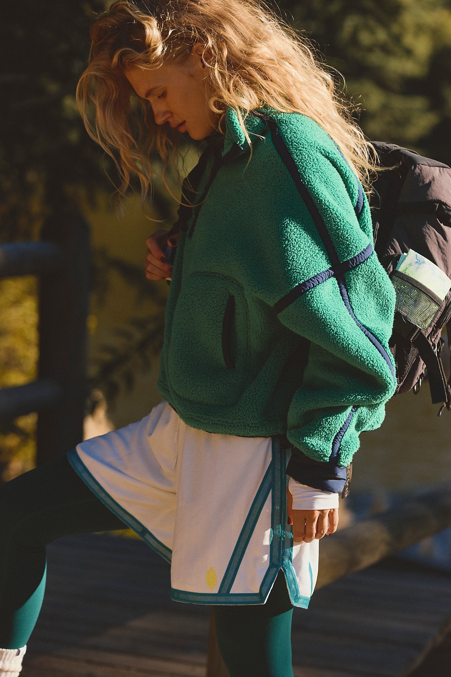 FP Movement Mountain High Half-Zip Fleece in Green Glow