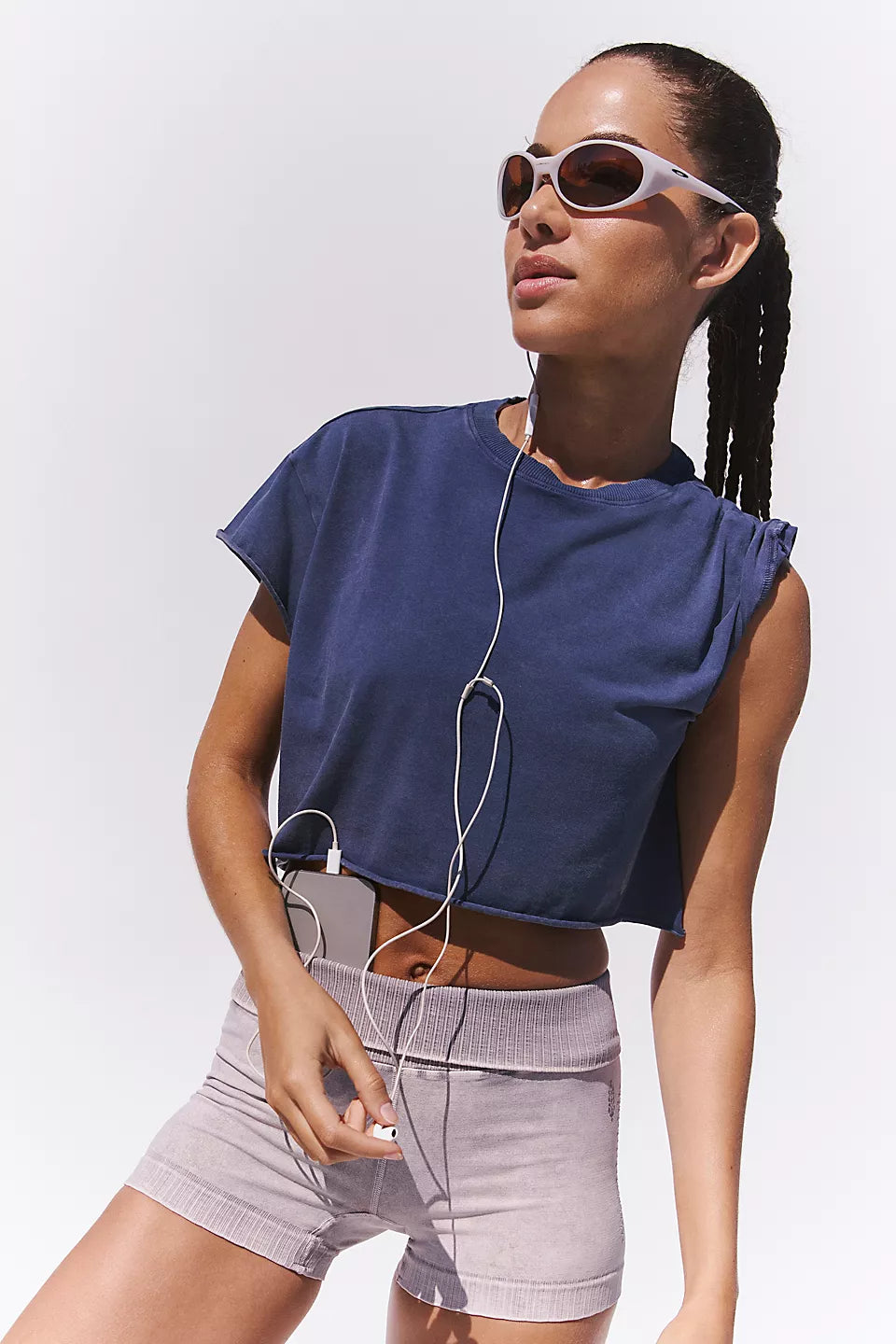 FP Movement Hot Shot Cropped Tee in True Navy