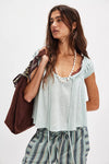 Free People Dahlia Tee in Skyride