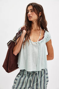 Free People Dahlia Tee in Skyride