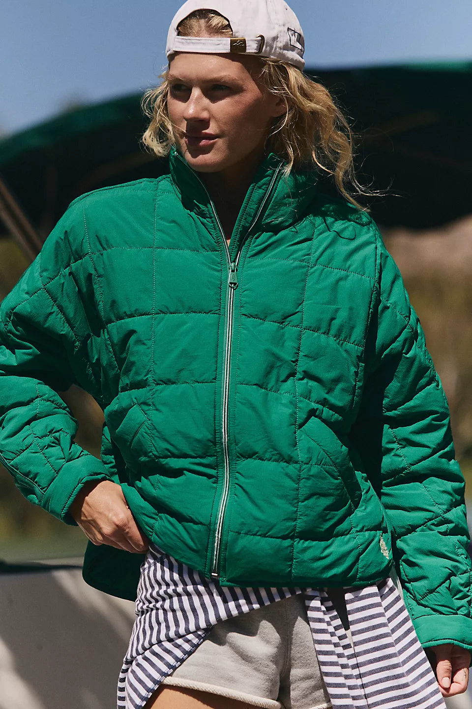 FP Movement Pippa Packable Puffer Jacket in Green Glow