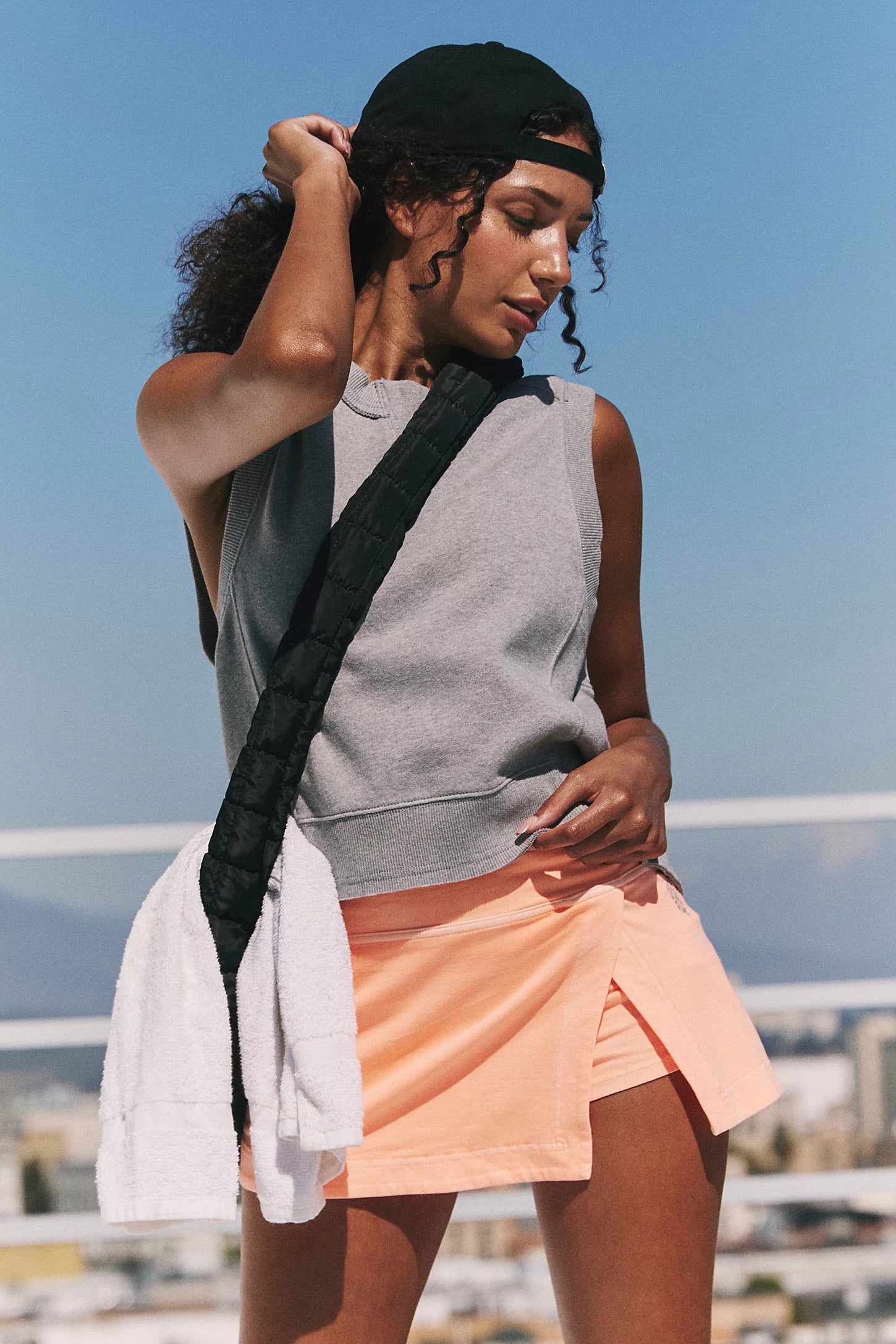 FP Movement Hot Shot Mini Skort in Pastel Peach