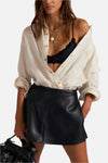 Free People Paradise Found Vegan Mini Skort