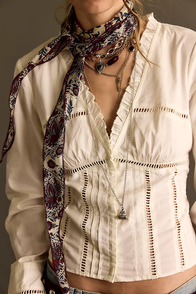 Free People Frankie Corset Long Sleeve Top