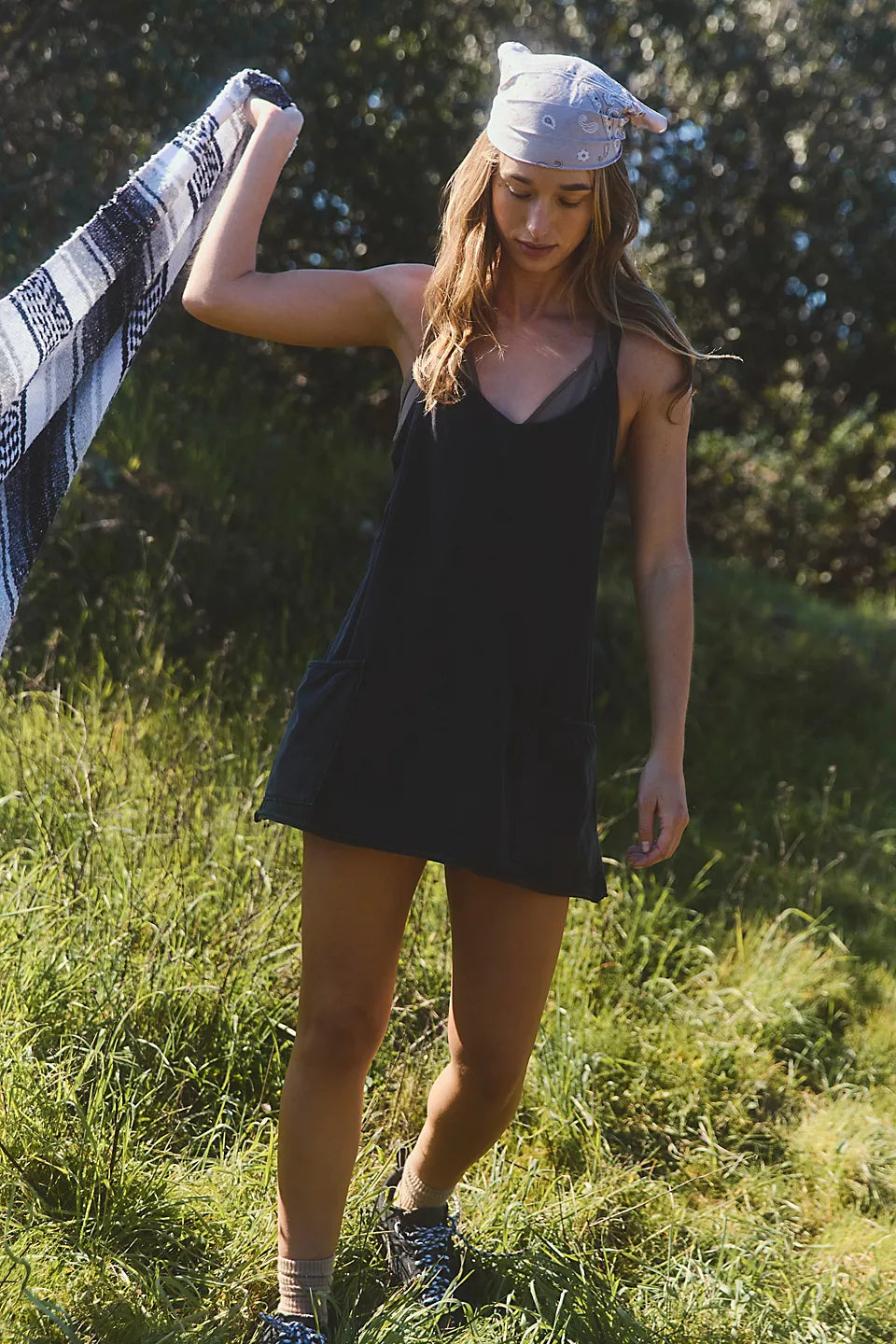 FP Movement Hot Shot Mini Dress in Black