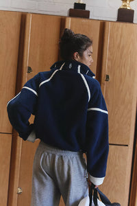 FP Movement Mountain High Half-Zip Fleece in Navy Combo