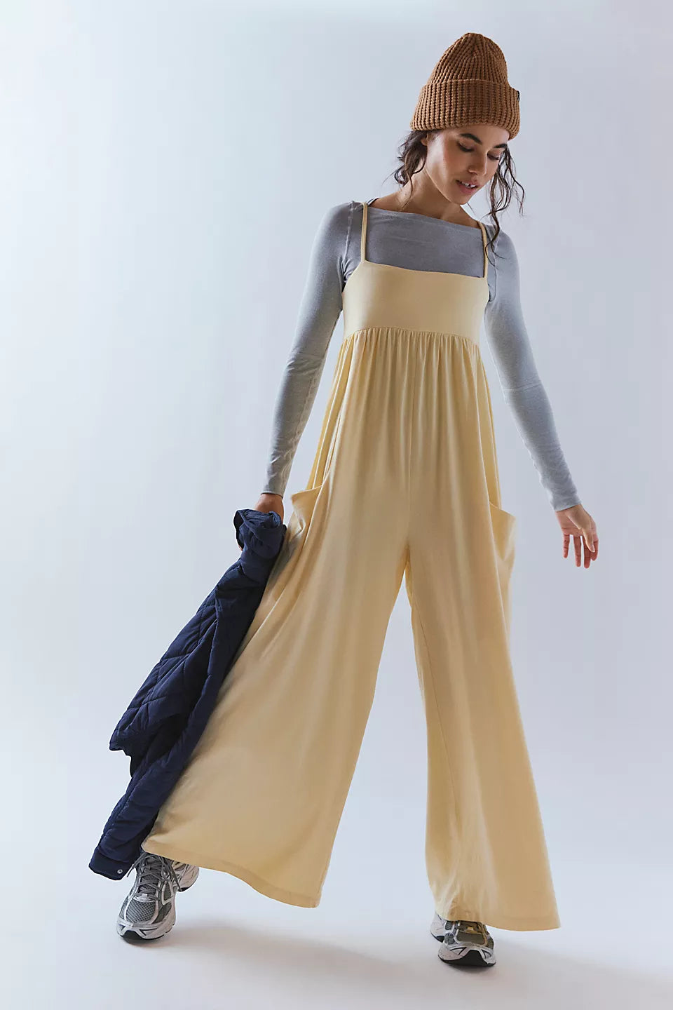 FP Movement Hot Shot Strappy Onesie in Sunlit Yellow