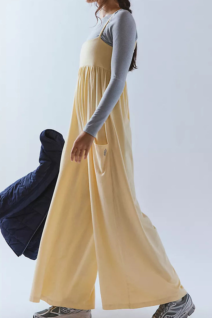 FP Movement Hot Shot Strappy Onesie in Sunlit Yellow