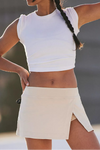 FP Movement Hot Shot Mini Skort in Cappuccino