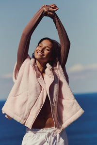 FP Movement Scout It Out Fleece Vest in Pink Blossom