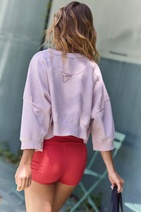 FP Movement Short Sleeve Intercept Pullover in Pearl