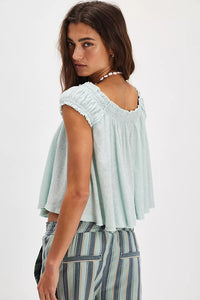 Free People Dahlia Tee in Skyride