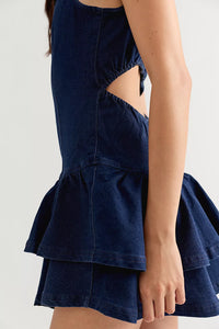 Free People Slow Burn Denim Mini Dress