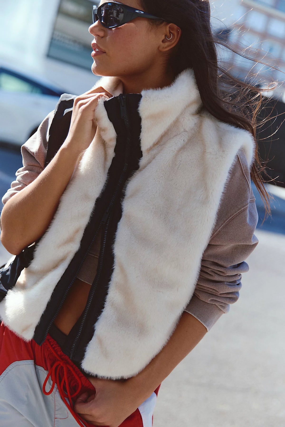 FP Movement Afterglow Fur Vest in Ivory