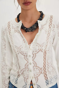 Free People Jae Knit Long Sleeve Top